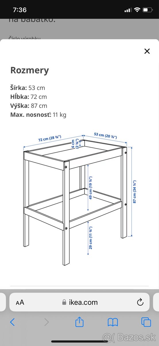 Prebaľovací pult IKEA + prebaľovacia podložka - 4
