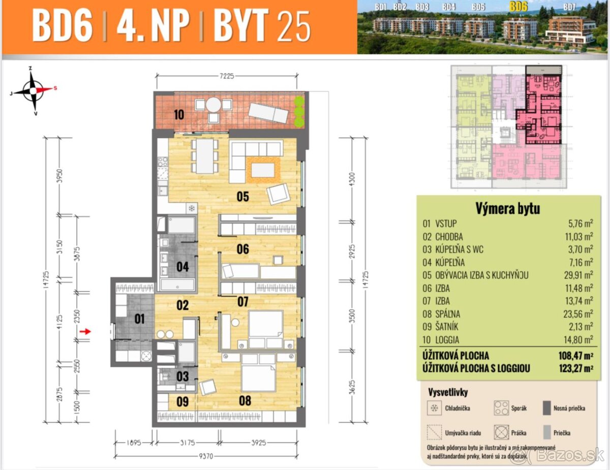 Vaše nové bývanie v 4 izb. byte v NOVOSTAVBE, ul. Cédrová – pohled 4