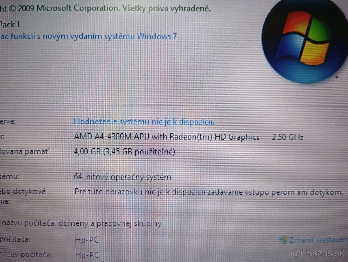 predám HP PROBOOK 4545S , WINDOWS 7 - 4