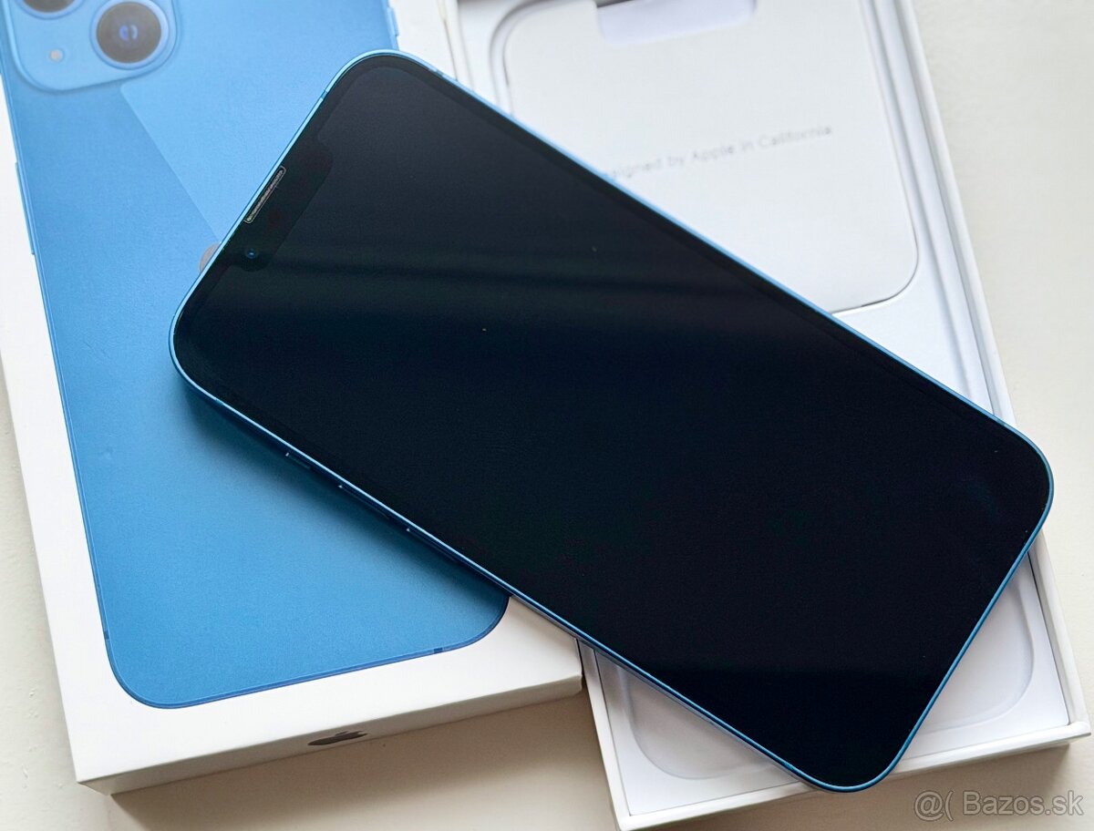 iPhone 13 Blue BATERIE 100% TOP - 4