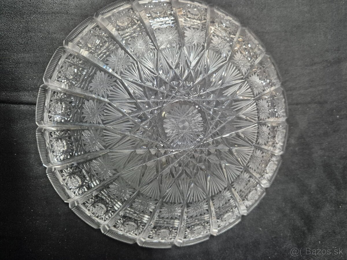 kryštálová brúsená misa priemer 20cm - 4