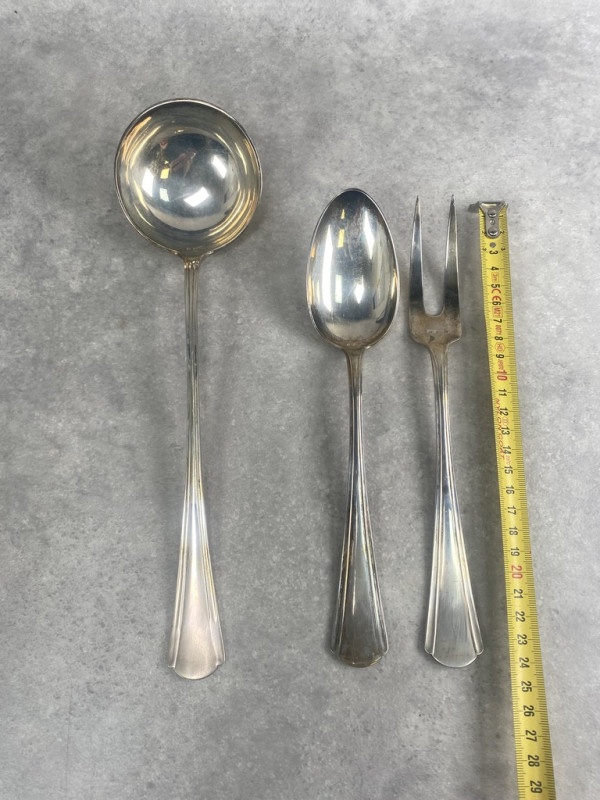 Strieborný príbor pre 6os. v štýle Art deco - 4