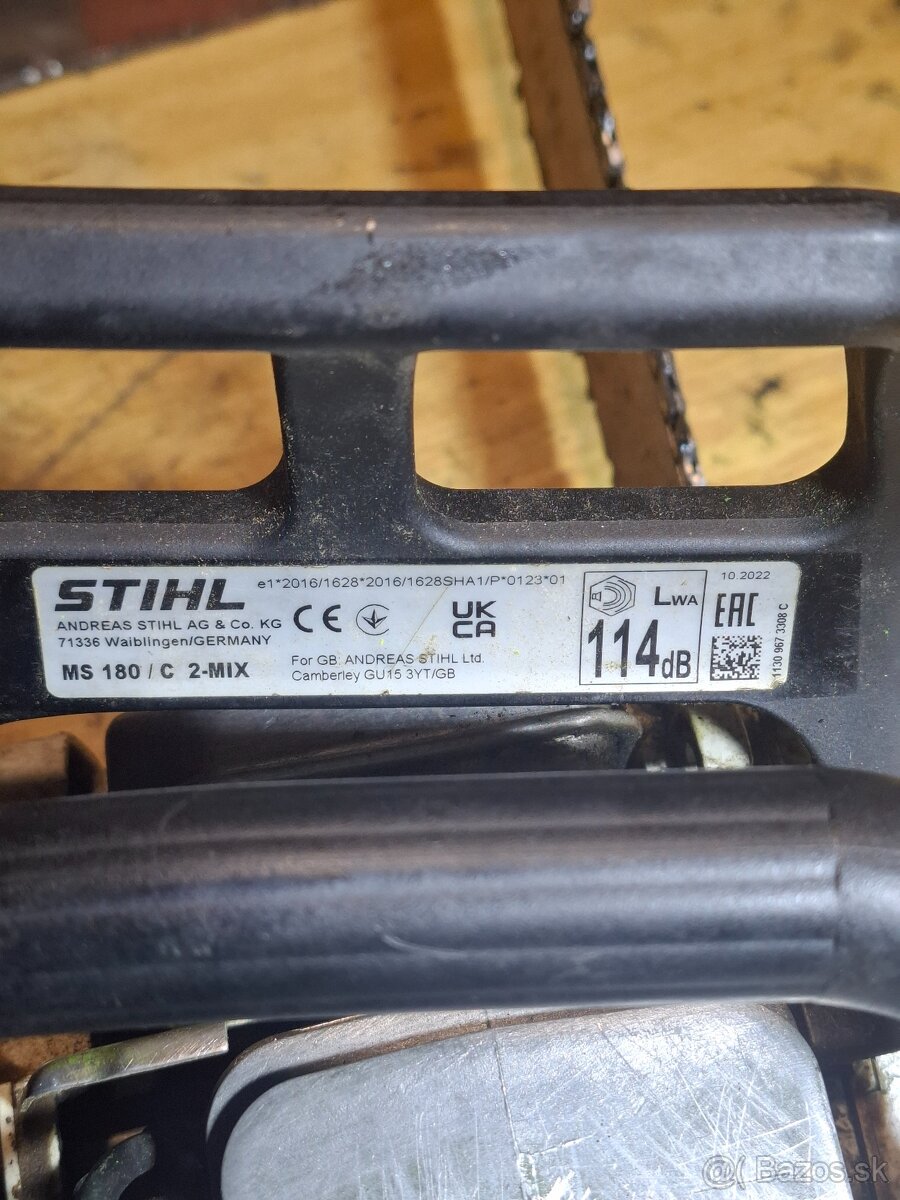 Benzinova reťazová, motorová píla stihl ms180c - 4