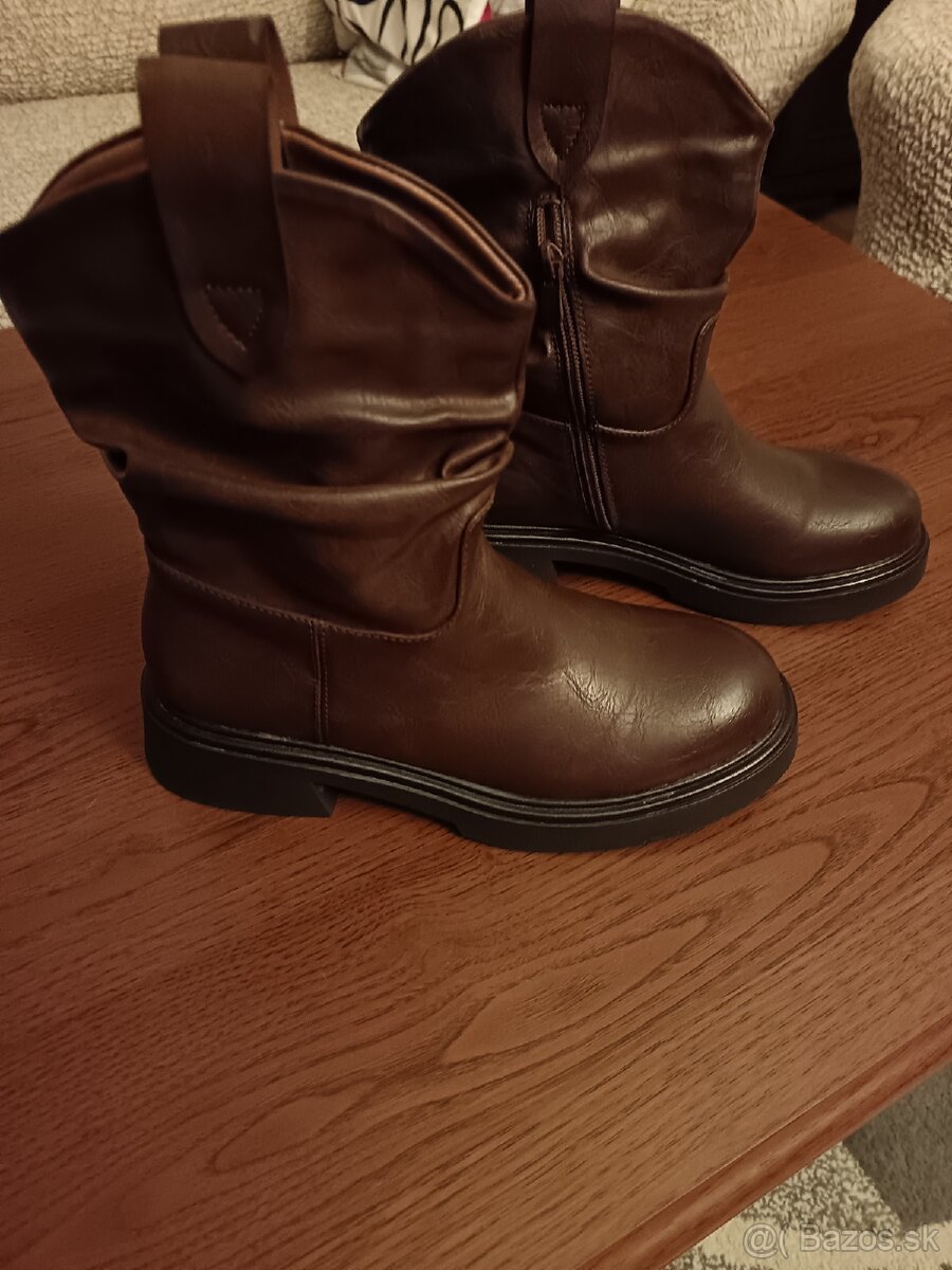 Kožené členkove čižmy - 4