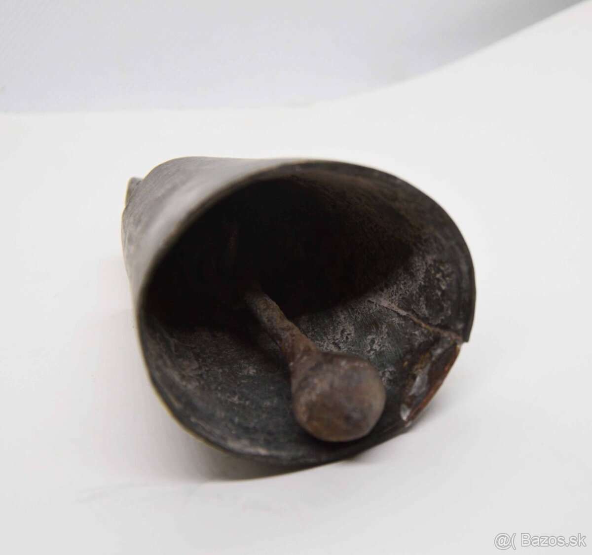 Starý mosadzný zvonec 9x6cm - 4