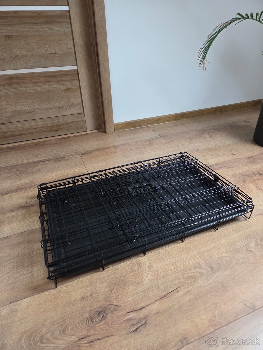 Dog Fantasy klietka skládacia čierná 2 dverová M 75 x 46 x 5 - 4