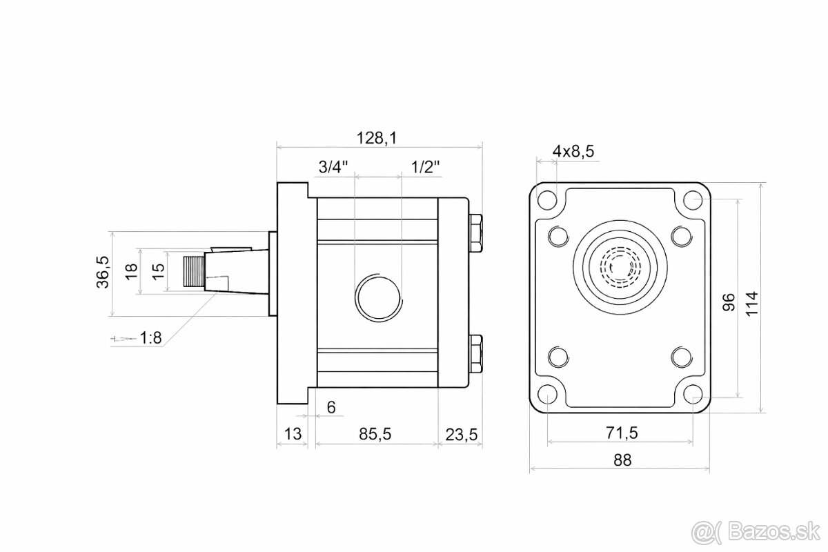 Multiplikátor 1:3,8 s hydraulickým čerpadlom - 4