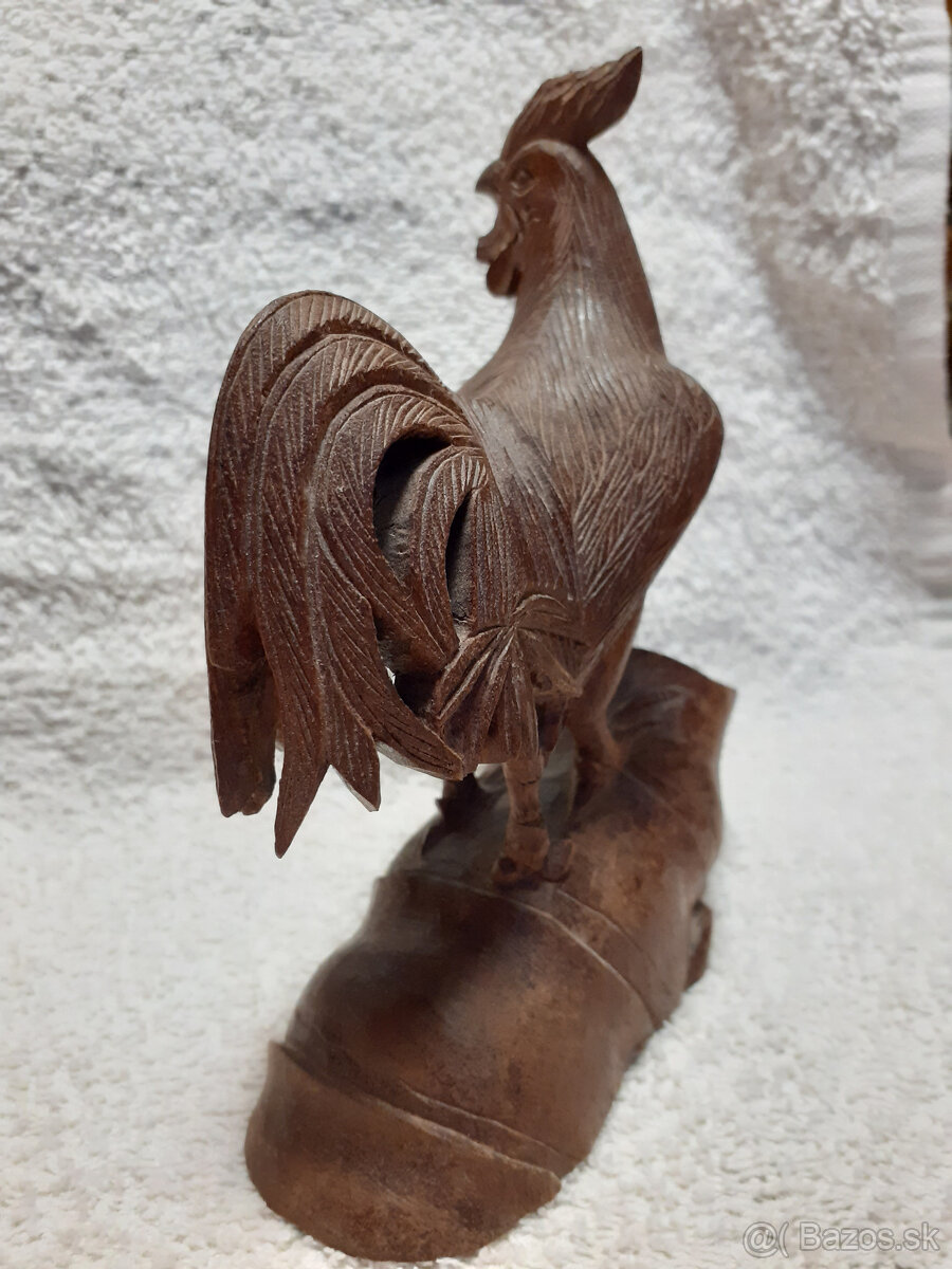 Kohútik vyrezávaný z dreva - 4