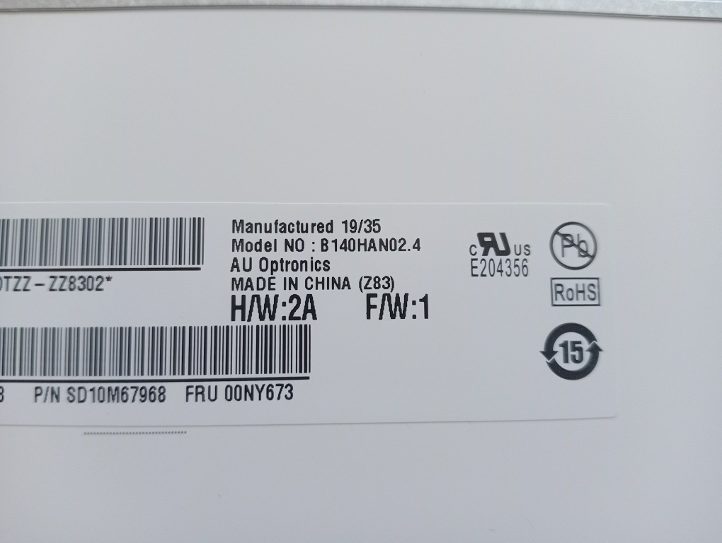 14" LED SLIM displej B140HAN02 , 30pin eDP , FULL HD - 4