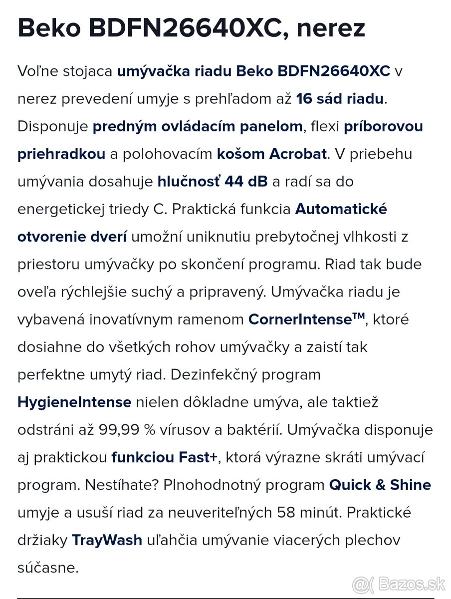 Umývačka riadu Beko - 4