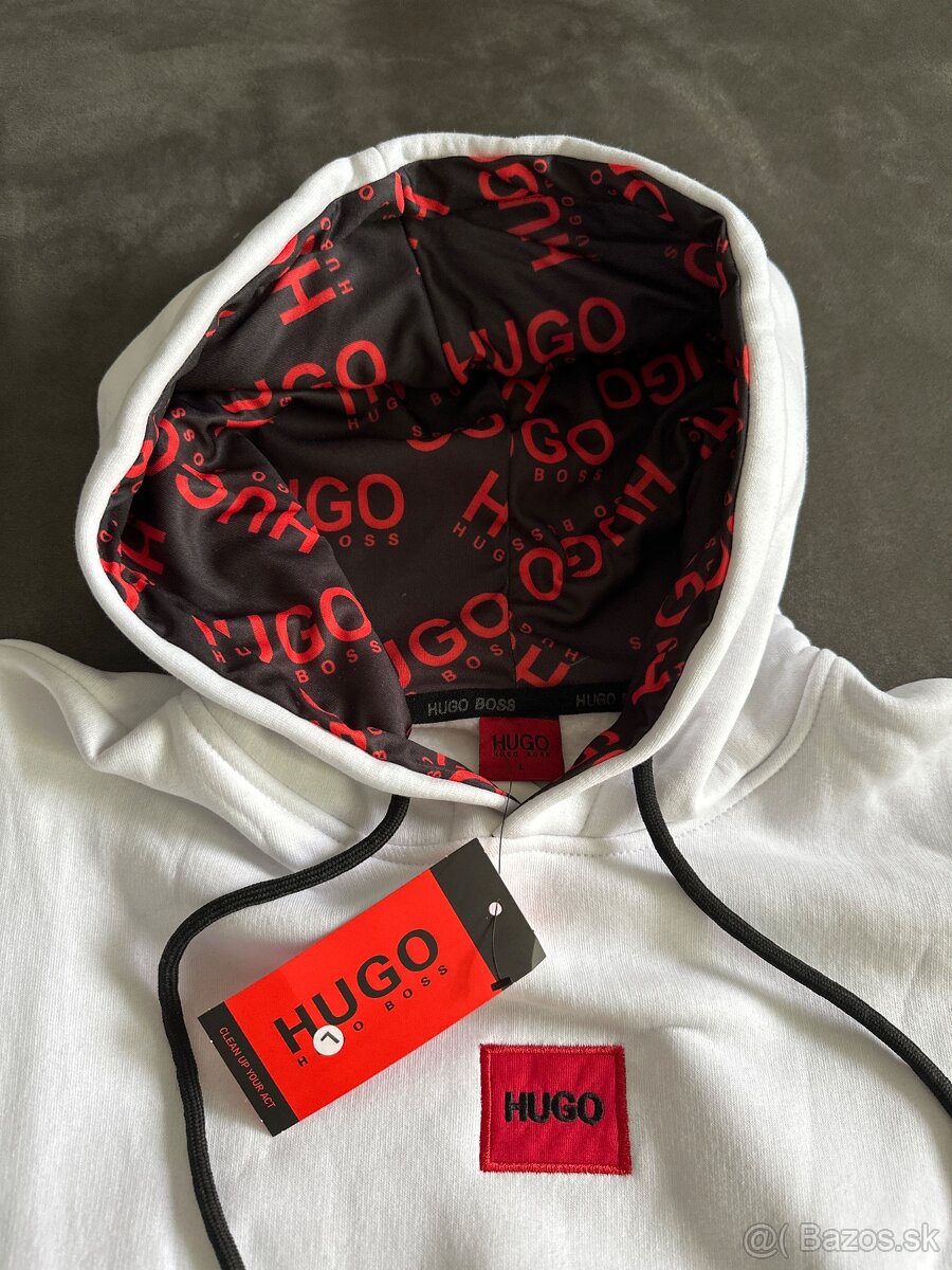 Biela mikina Hugo boss L - 4