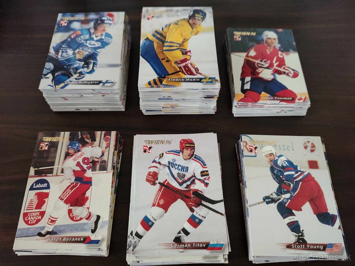 Predám hokejové kartičky repre. (Wien96, Globe95, Semic95..) - 4