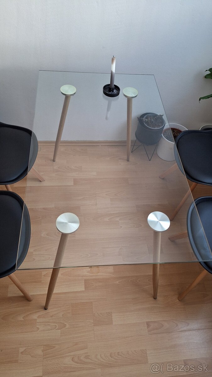 Jedálenský stôl sklenený - 4