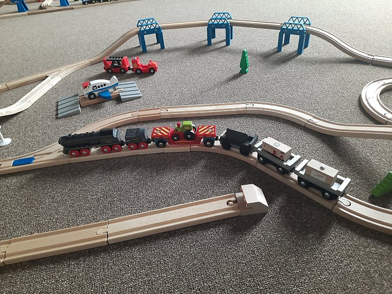 dreveny vlacik, drevena zeleznica, detska zeleznicka - 4