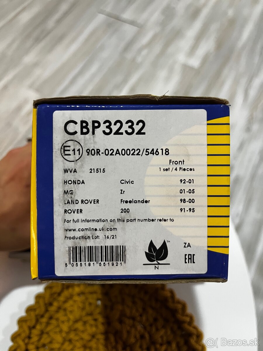Brzdové platničky Comline CBP3232 - 4