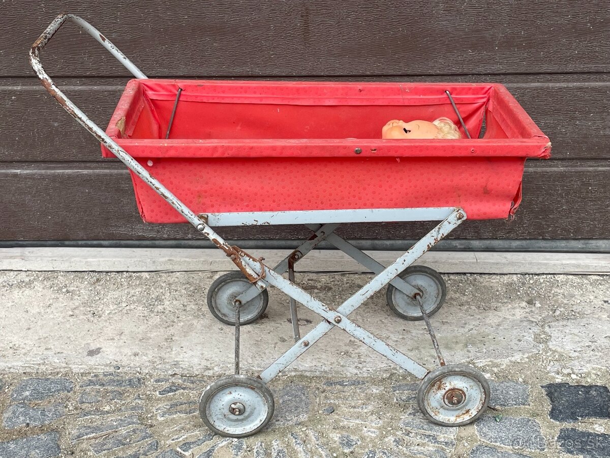 Detský retro kočík pre bábiky - 4