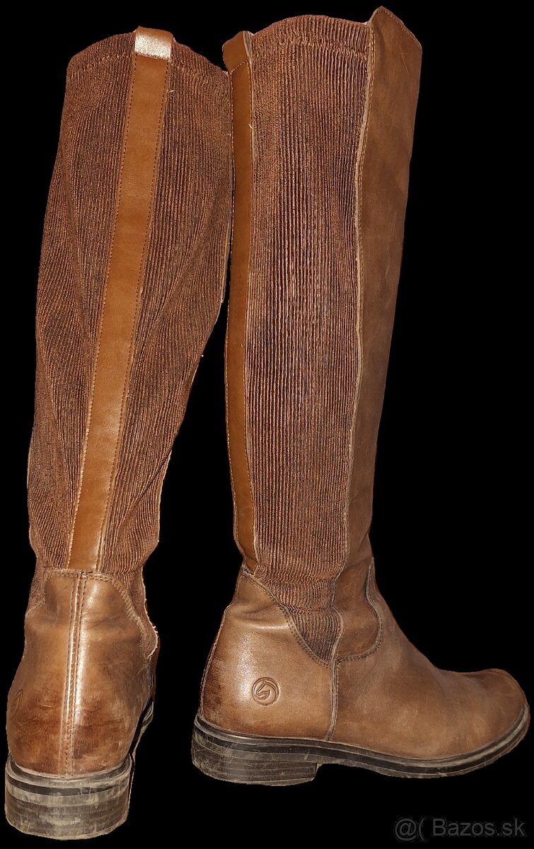 Dámske kožené čižmy Remonte Rieker - 4