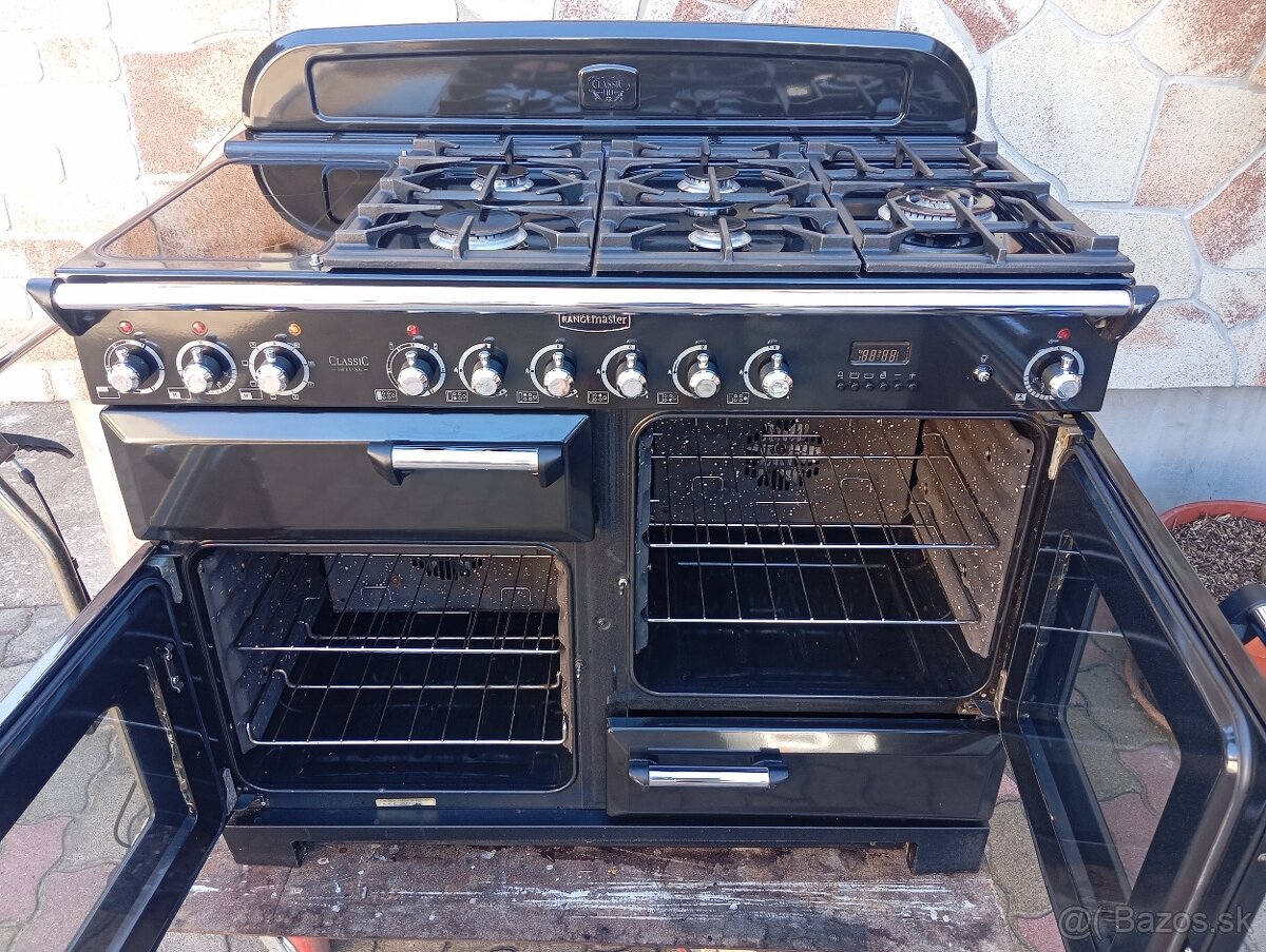 English Rangemaster deluxe 5 plynových, 3 elektrické rúry - 4