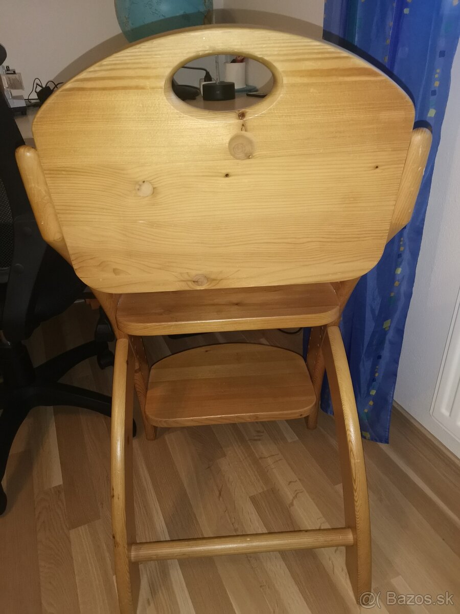 Detska drevena nastavitelna stolicka - 4