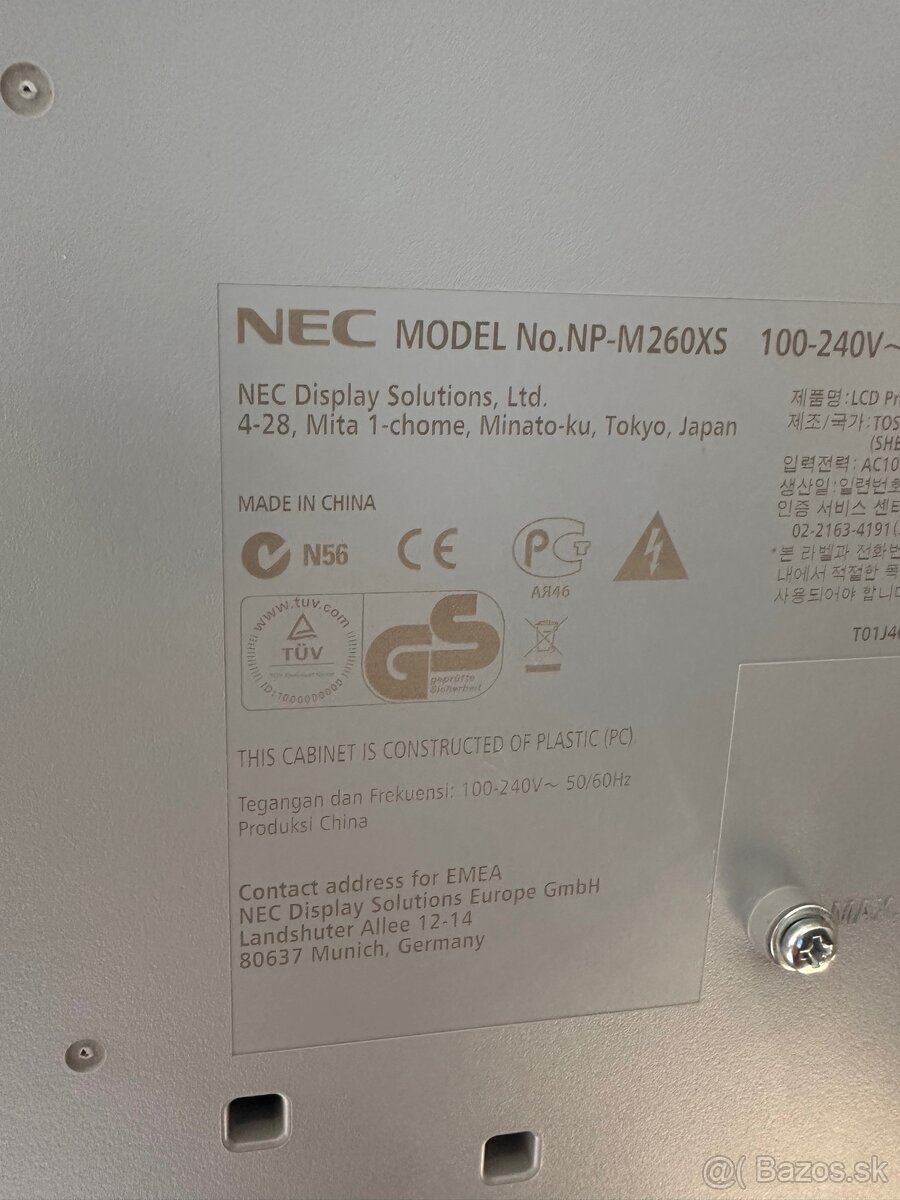 NEC projektor NP-M260XS - 4