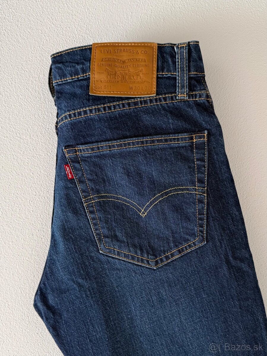 Pánske rifle LEVIS 511 SLIM W30 L30 - 4