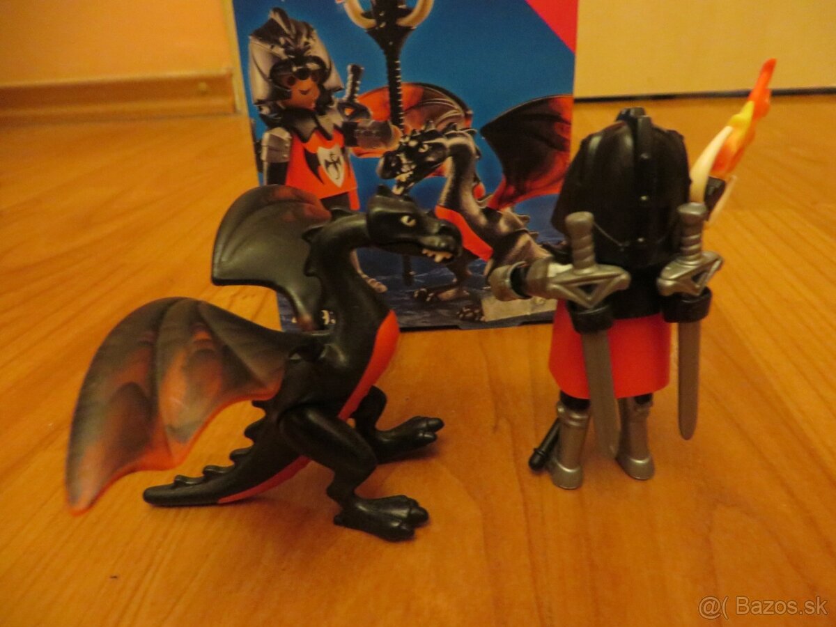 PLAYMOBIL - postavička rytiera s drakom - s krabicou - 4