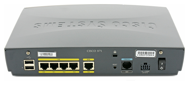 Cisco 871 4-Port 10-100 Wired Router (CISCO871-K9) - 4