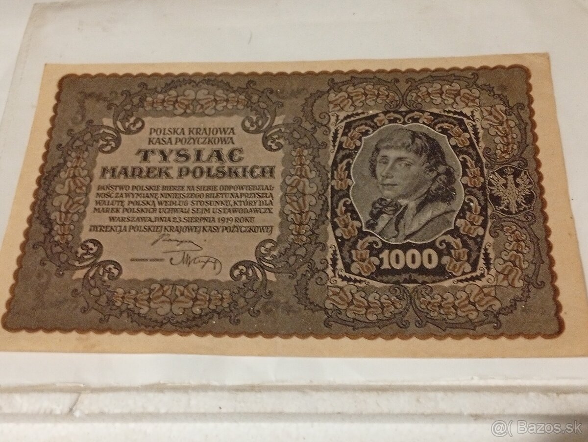 Predám vzacne Poľske Marky 1919 - 4