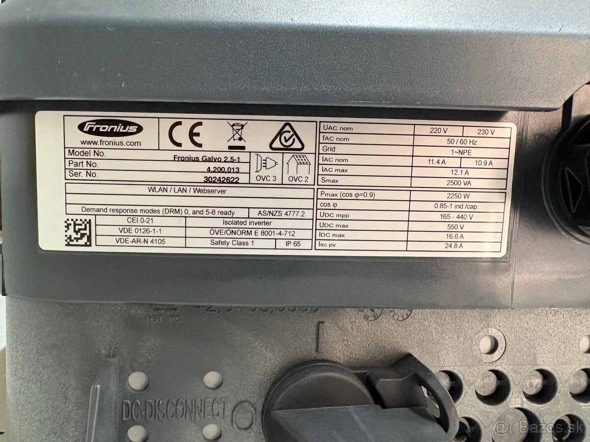 Predam FV menič Fronius Galvo 2,5-1 3ks plne funkčne - 4