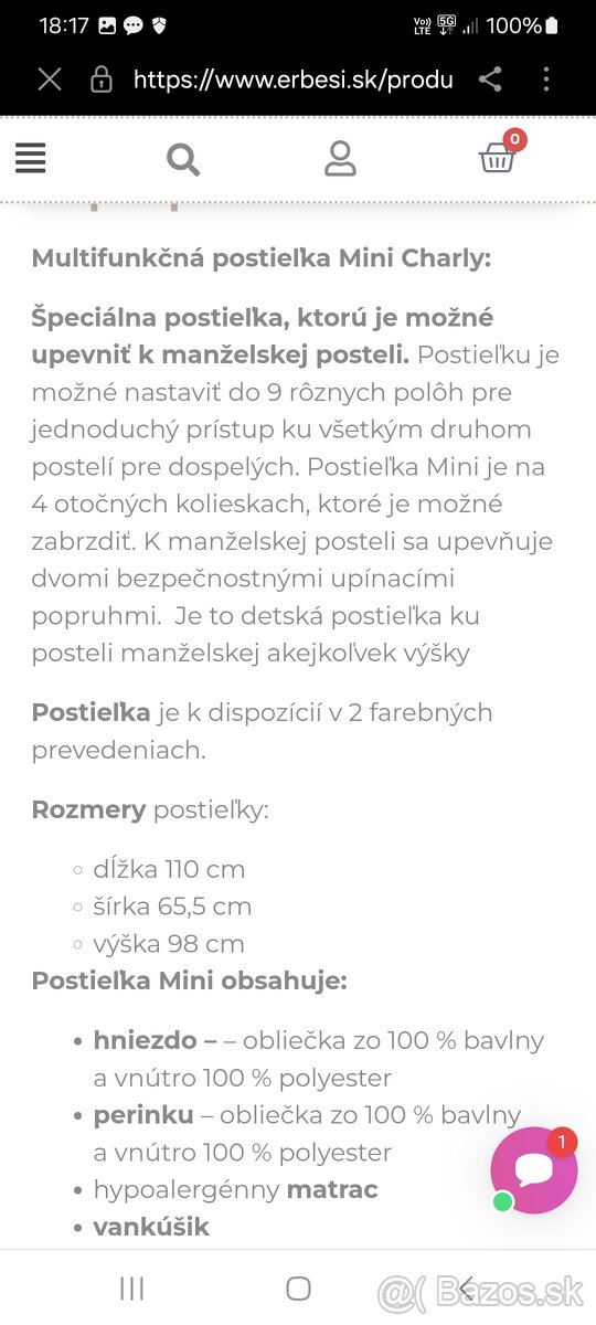 Detská postieľka Mini Charly - 4