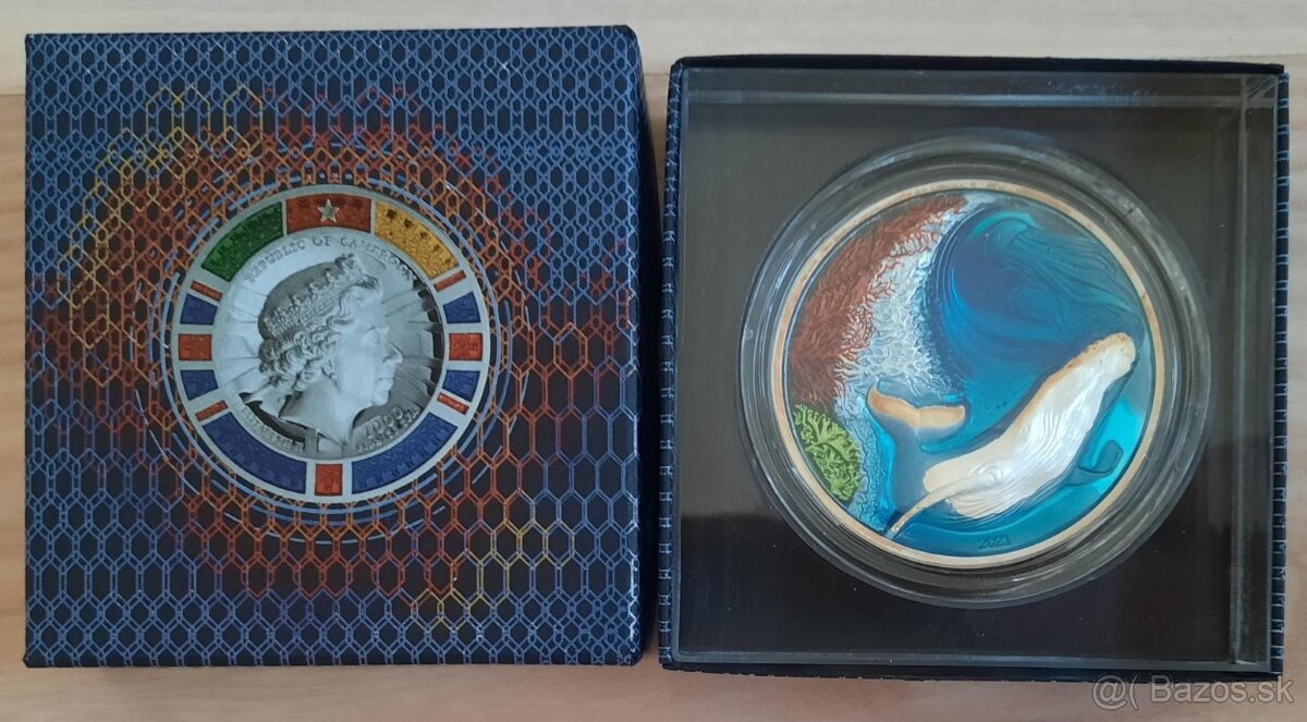 Predám Striebornú mincu 4 OZ – Príbehy Zeme – Voda (2021) - 4