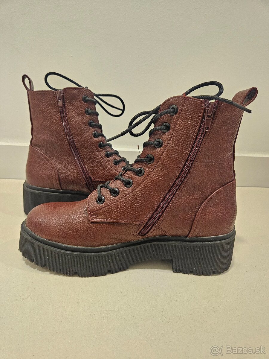 Dámske bordové členkové čižmy - 4