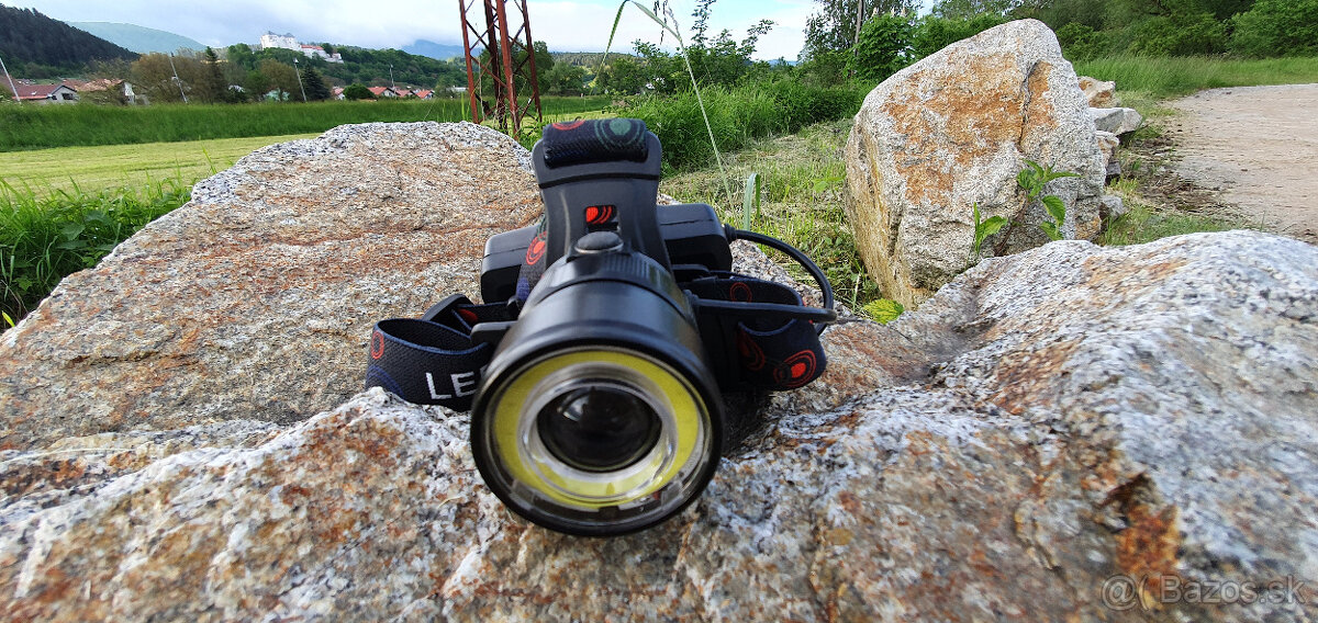 výkonná led čelovka, cob čip - 4