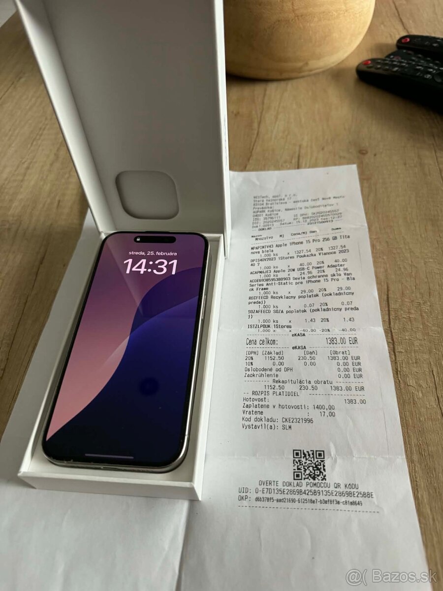 📱 Predám – Apple iPhone 15 Pro 256 GB (Titanium) - 4