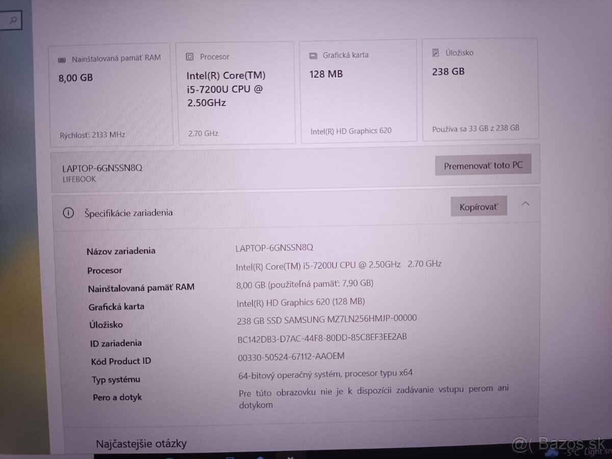 Fujitsu Lifebook A557 - 4