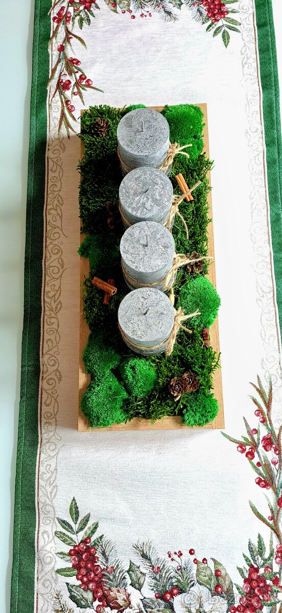 Machové adventné svietniky - 4