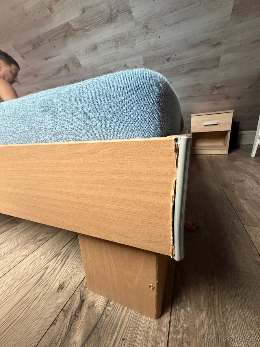 Manželská postel aj s matracom - 4