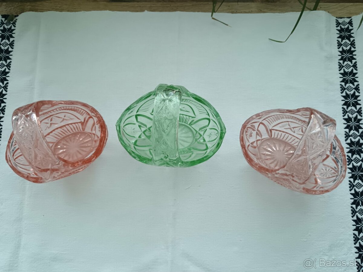 Košíky z lisovaného skla - na predaj - 4