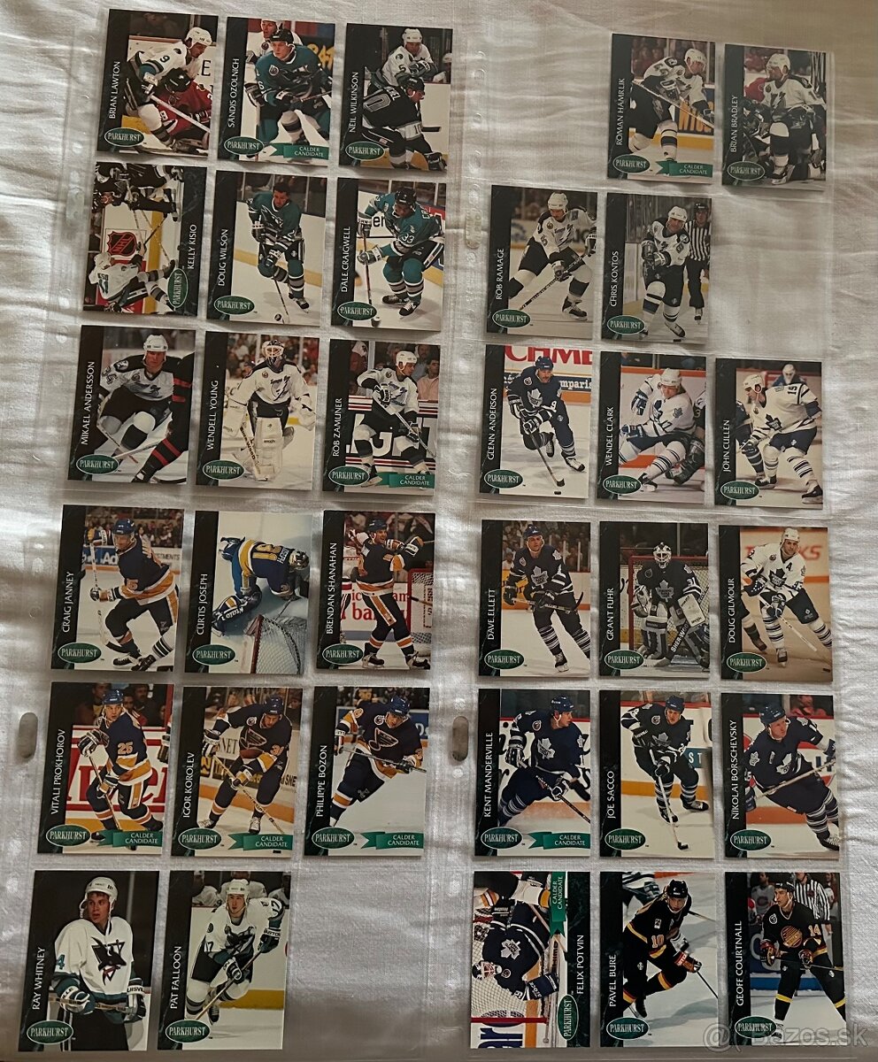 Predám hokejové kartičky Parkhurst 1992-93 - 4