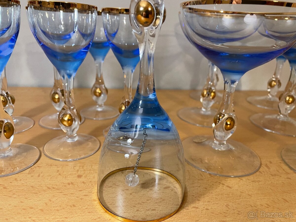 Poháre Zlatá Zuzana modré - 4