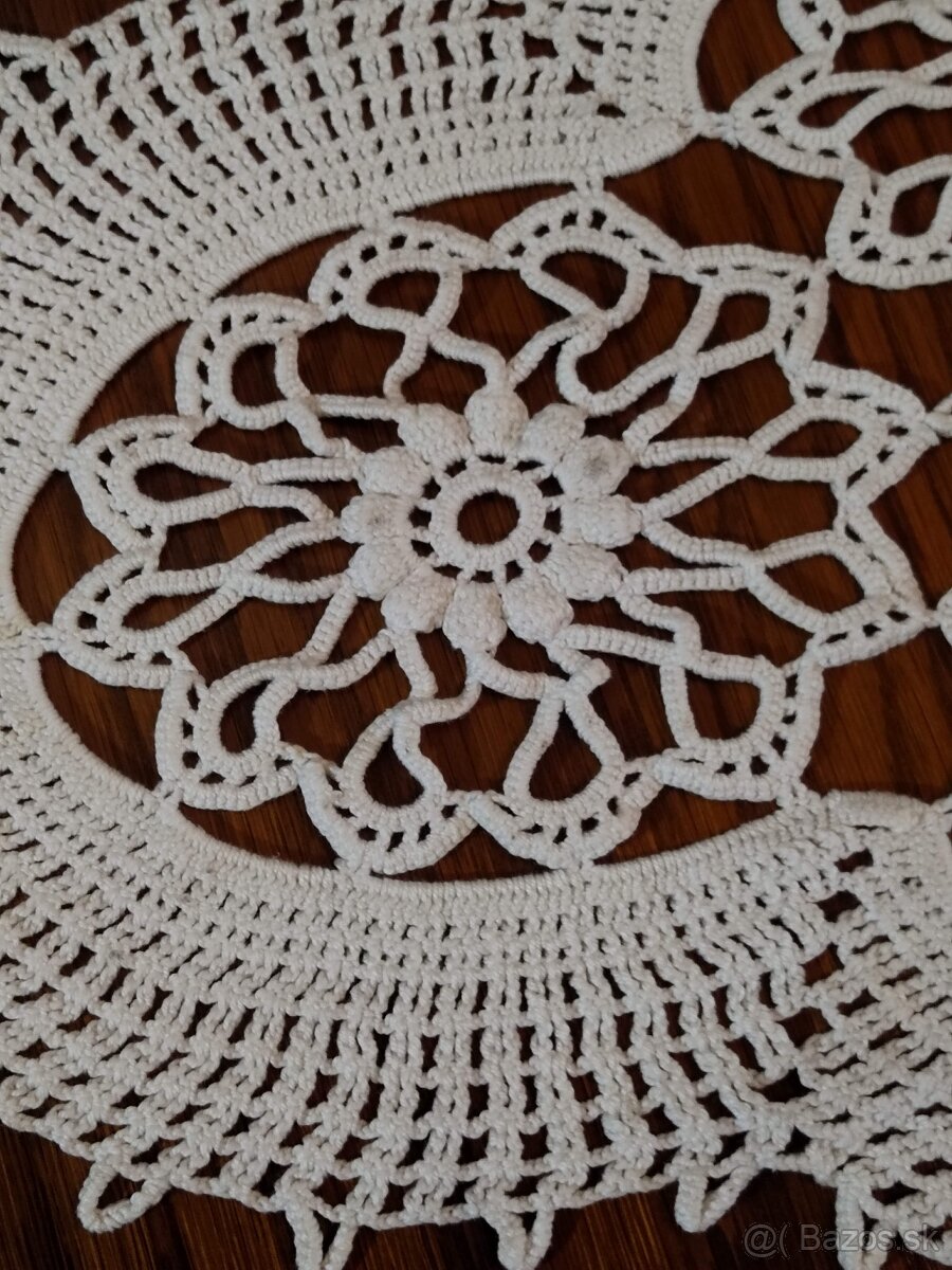 Ručne hačkovaný obrus na stôl, veľký. - 4