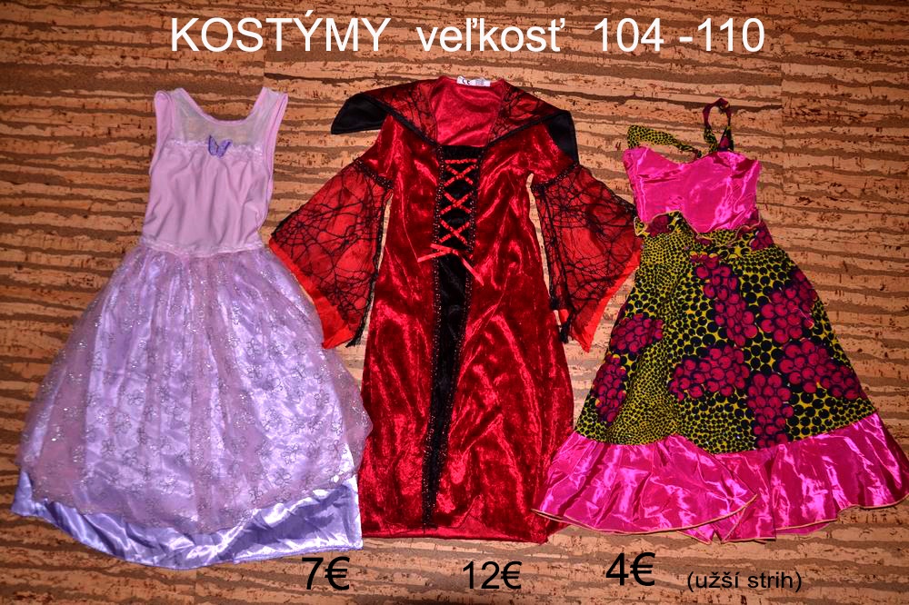 kostým na karneval 4-8eur aj NOVÉ pre dievča aj chlapca 2-7r - 4