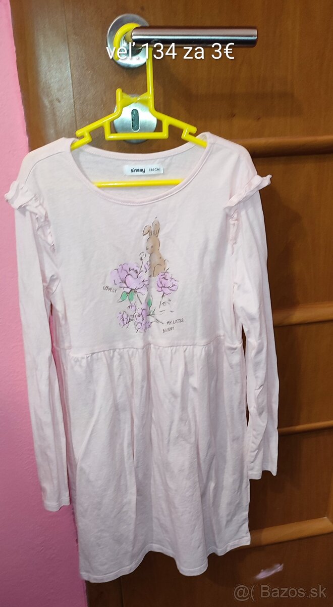 Šaty s dlhým rukávom veľ.134 - 4