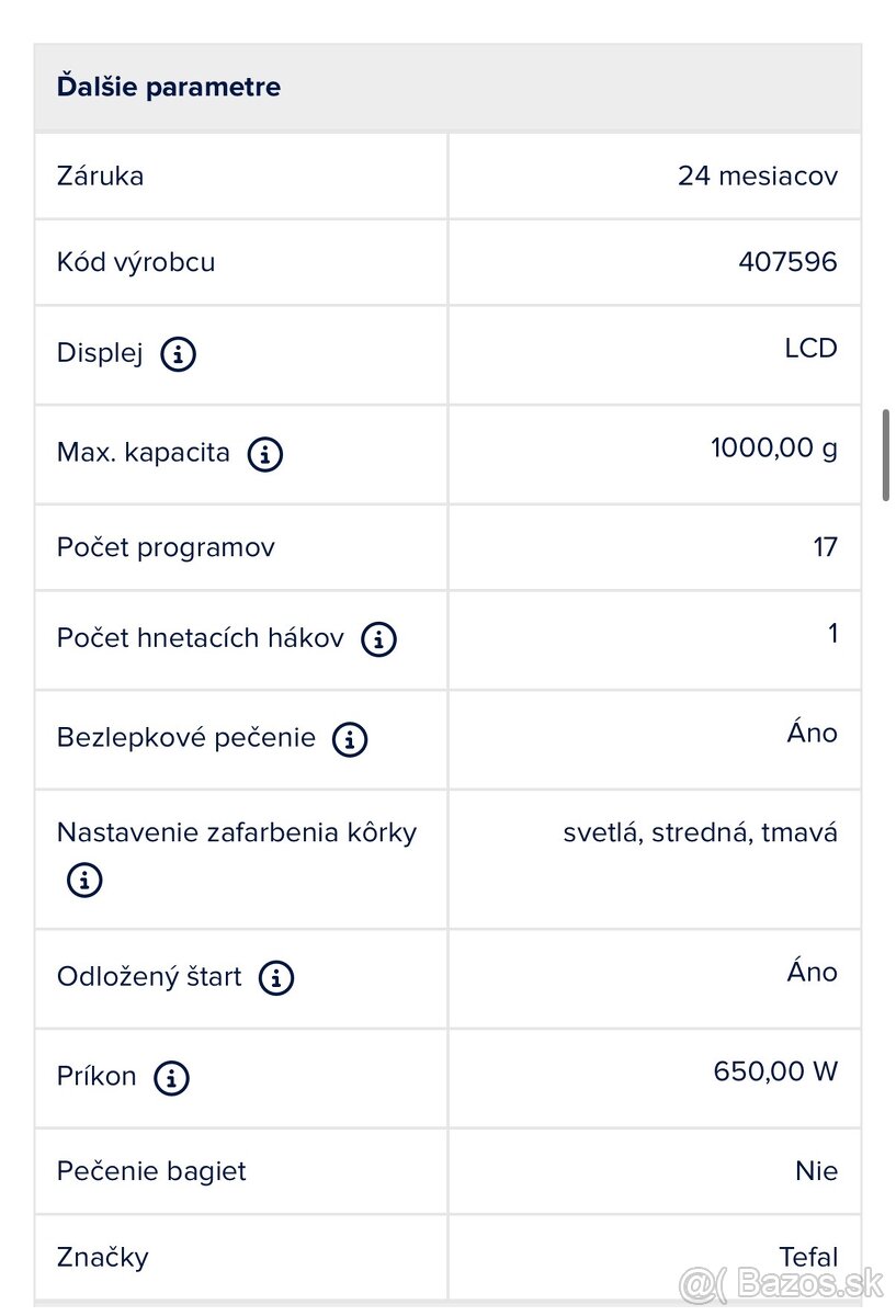 Domáca pekáreň TEFAL PF 220838 - 4