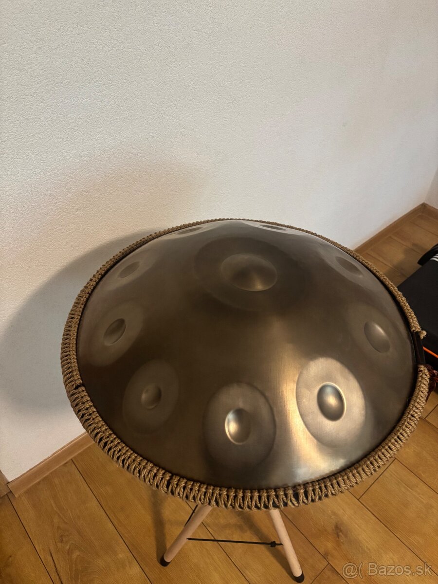 Handpan bubon – oceľový, s podstavcom - 4