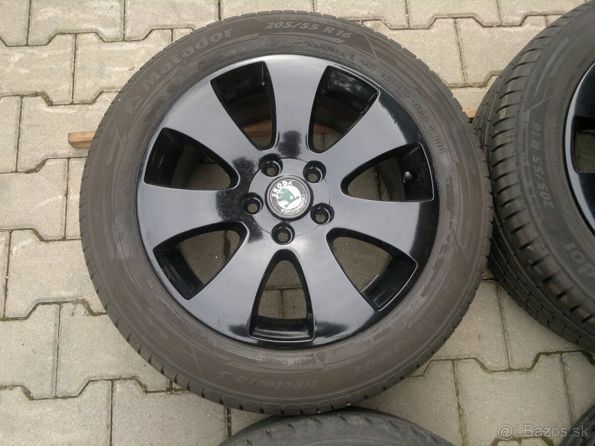 Elektrony Skoda Superb II, Octavia II Black 5x112 r16,letne - 4