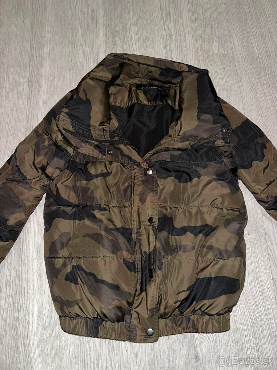 zara original camouflage oversized zimna bombera-bunda - 4