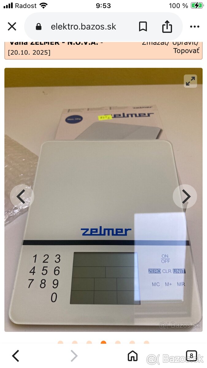 Nutričná váha ZELMER - N.O.V.Á. - 4