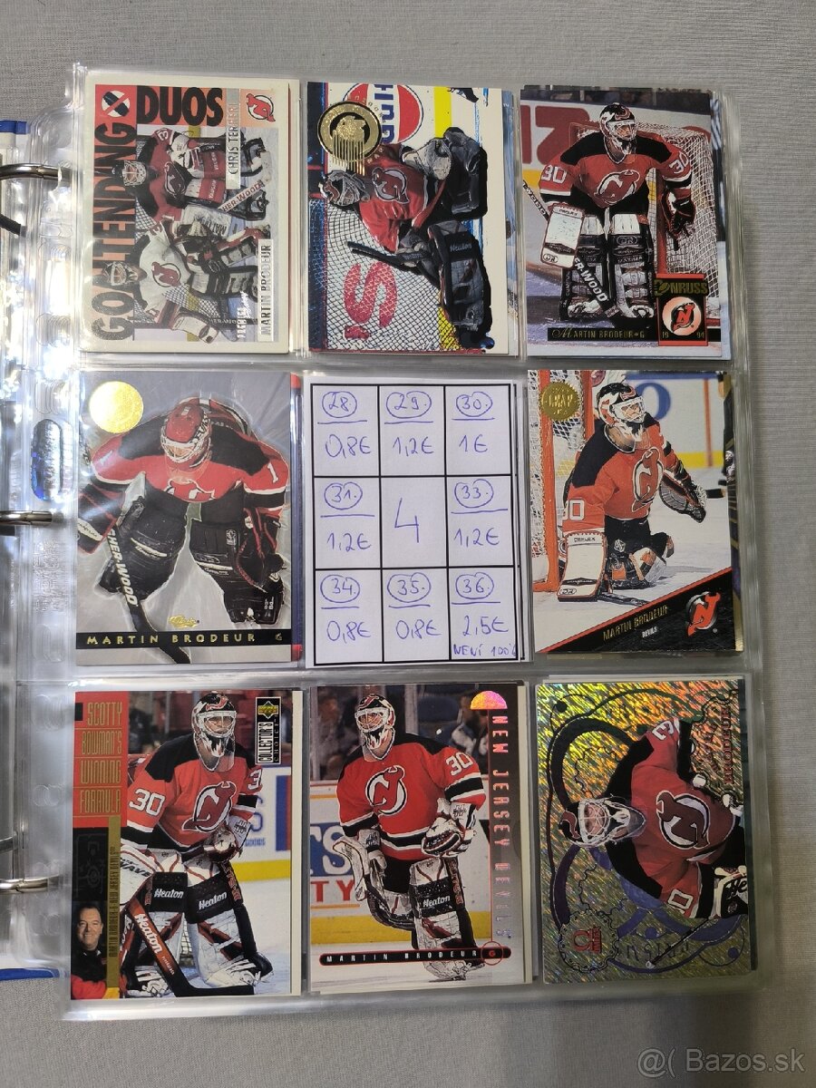 Hokejové kartičky - Martin Brodeur 1 - 4