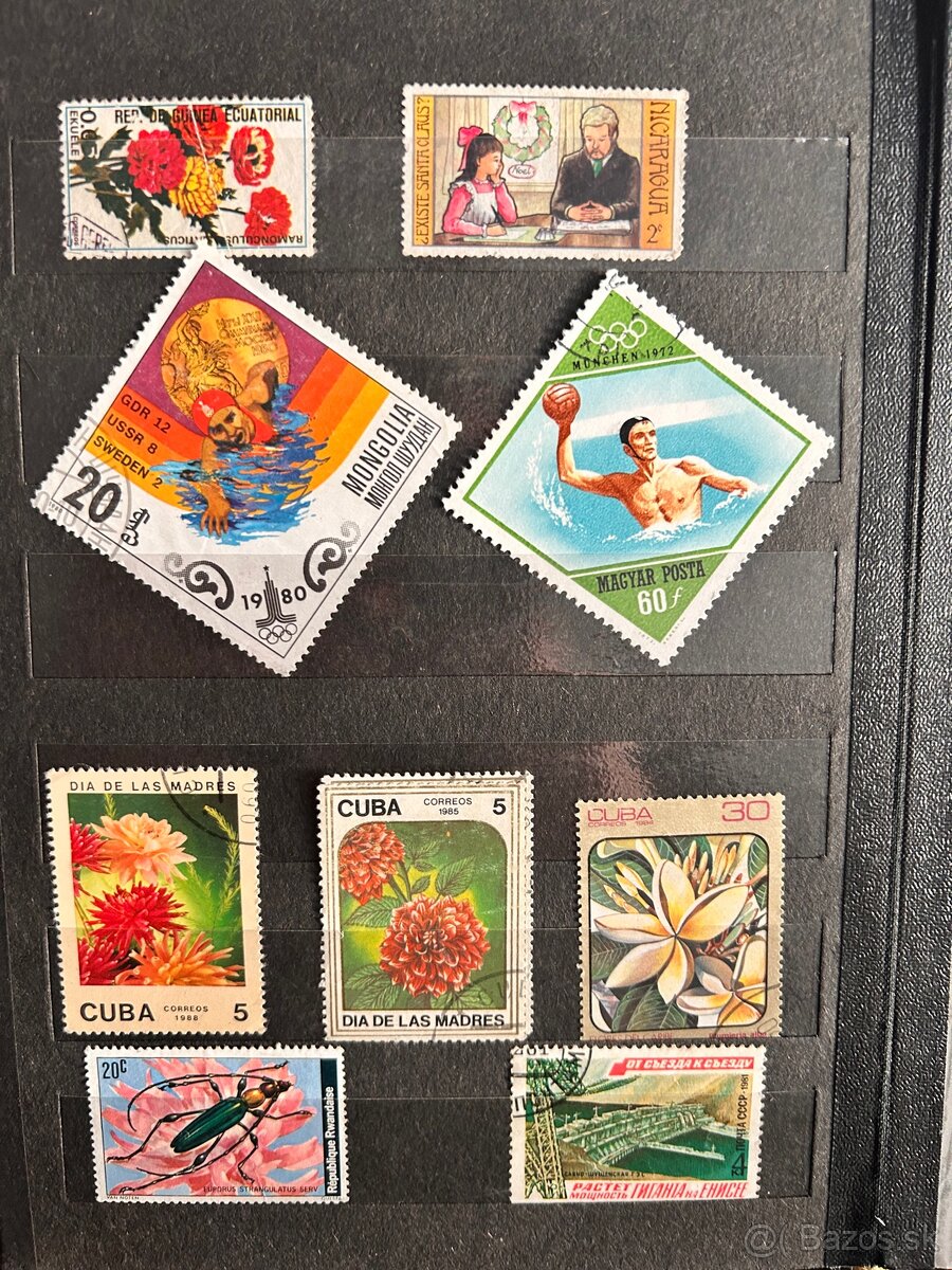 Staré zachovalé poštové známky, mince a bankovky - 4